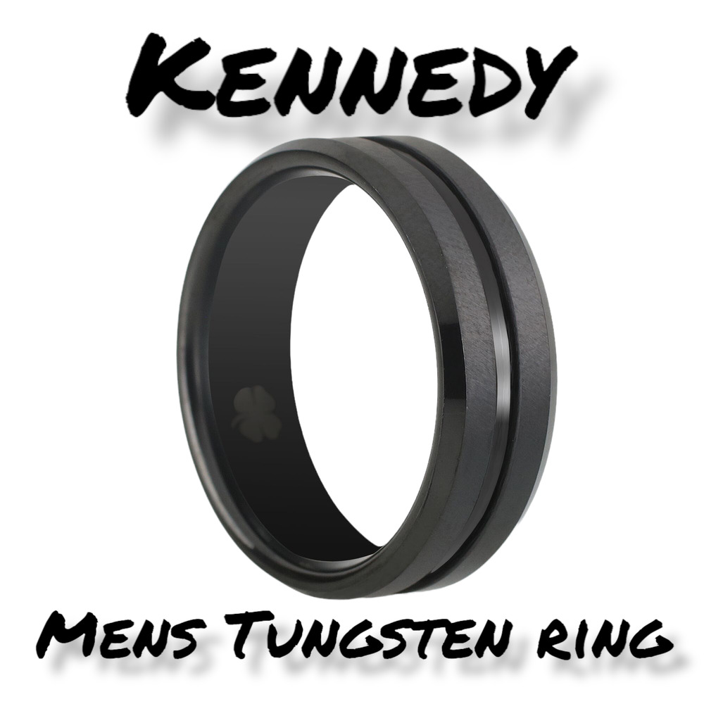Mens Tungsten Kennedy Style Size 8